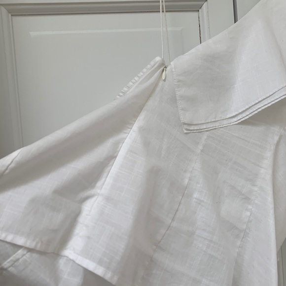 Designers Remix White Ruffled One Shoulder Top - Picture 15 of 16